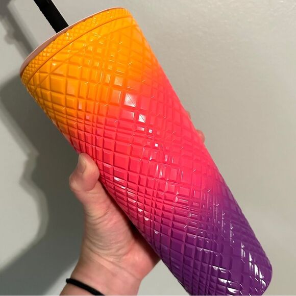 Starbucks Halloween 2024 Dia De Muertos gem pattern ombré Tumbler skull topper - Picture 3 of 7